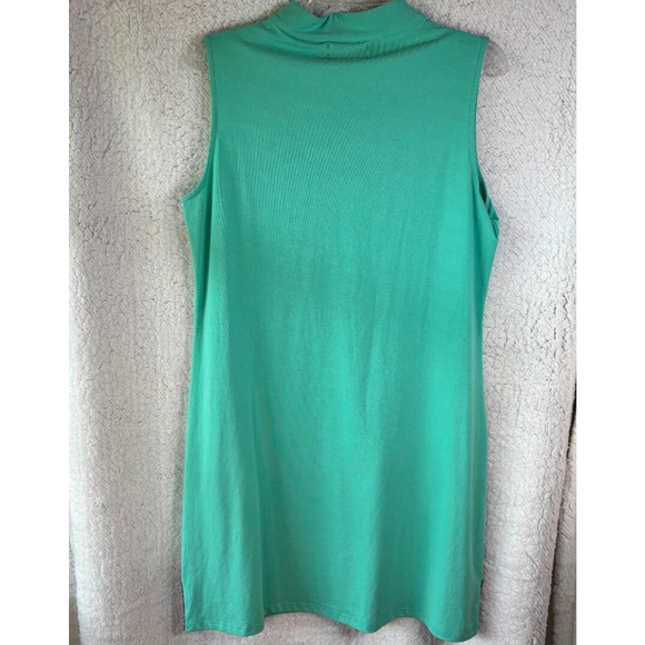 Duffield Lane Mackinac Solid Julep.Navy Sleeveless Midi A Line Dress Size L NWT - Picture 2 of 9